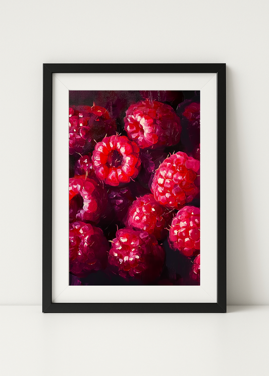 Skål full av hallon