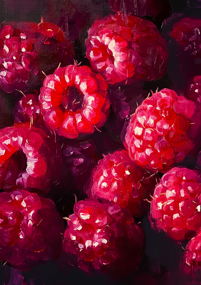 Skål full av hallon